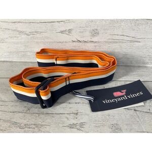 Vineyard vines, striped orange ribbon D-Ring belt Size‎ M